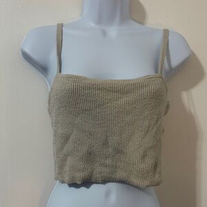 Madewell Beige Knit Crop Top